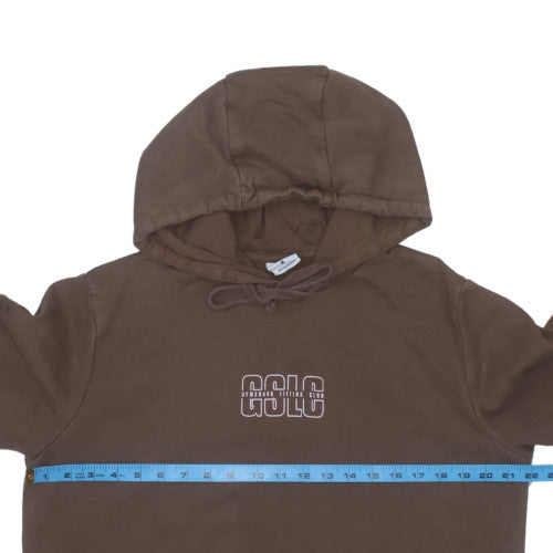 Gymshark Men's Brown Pullover Hoodie M Regular Fit Sportswear
