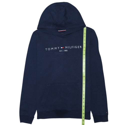 Tommy Hilfiger Womens Navy Blue Pullover Hoodie Size 14 Cotton Blend