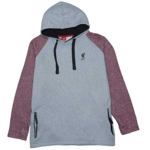 LFC Men's Grey & Burgundy Pullover Hoodie Size L Regular Fit