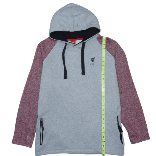 LFC Men's Grey & Burgundy Pullover Hoodie Size L Regular Fit