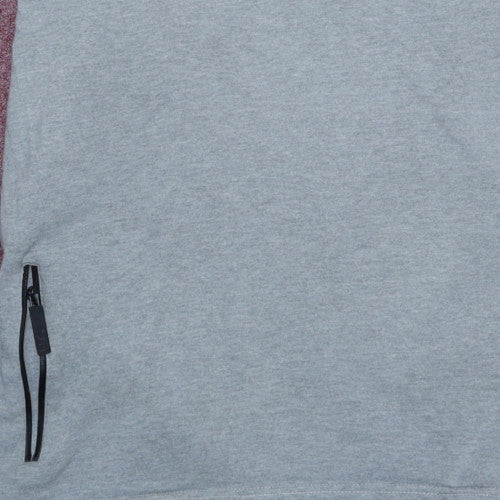 LFC Men's Grey & Burgundy Pullover Hoodie Size L Regular Fit