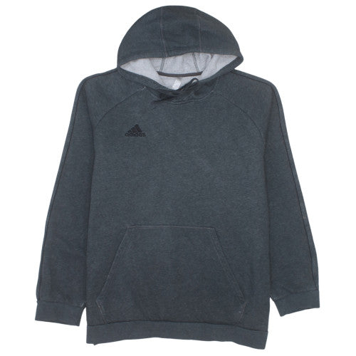 Adidas Mens Grey XL Pullover Hoodie Fleece Sweatshirt