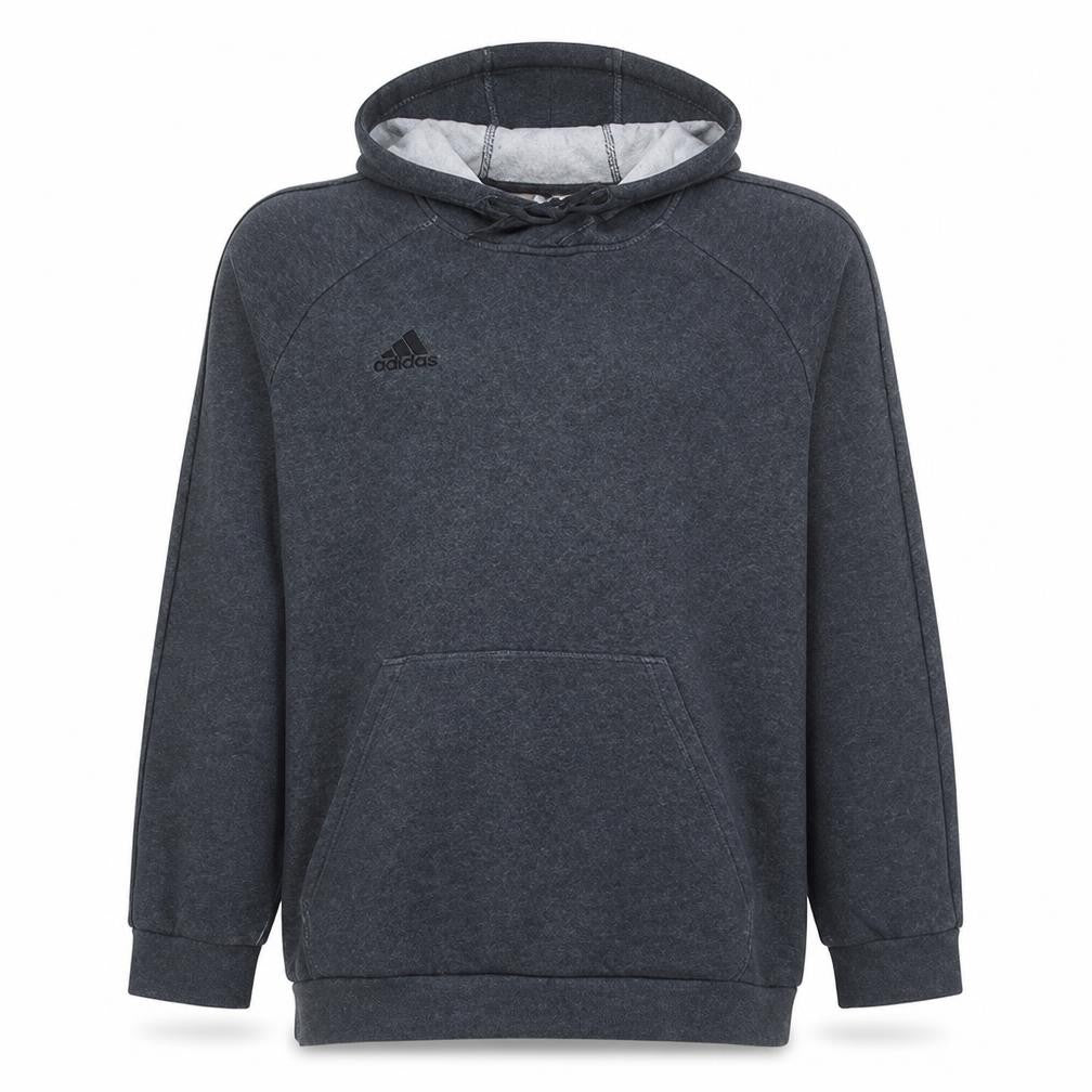 Front view of Adidas men’s grey xl pullover hoodie fleece sweatshirt