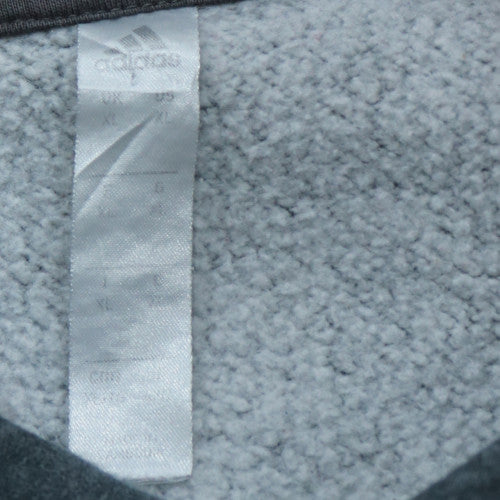 Adidas Mens Grey XL Pullover Hoodie Fleece Sweatshirt