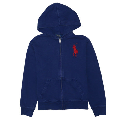 Ralph Lauren Teens Blue Full Zip Hoodie Medium 10-12 Cotton