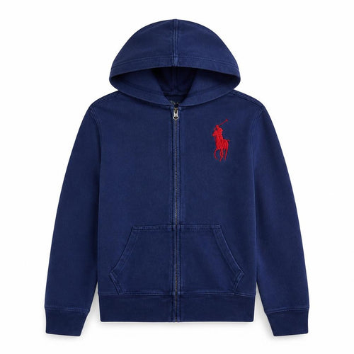 Ralph Lauren Teens Blue Full Zip Hoodie Medium 10-12 Cotton