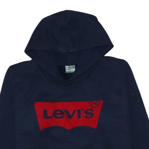Apple Active Wear Men's Blue Pullover Hoodie S Logo Cotton