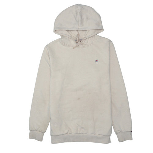 Fila Men's Beige Pullover Hoodie Size S Cotton Blend Regular Fit