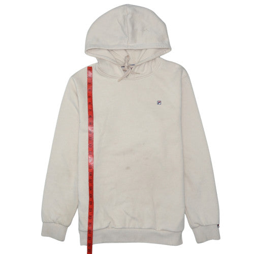 Fila Men's Beige Pullover Hoodie Size S Cotton Blend Regular Fit