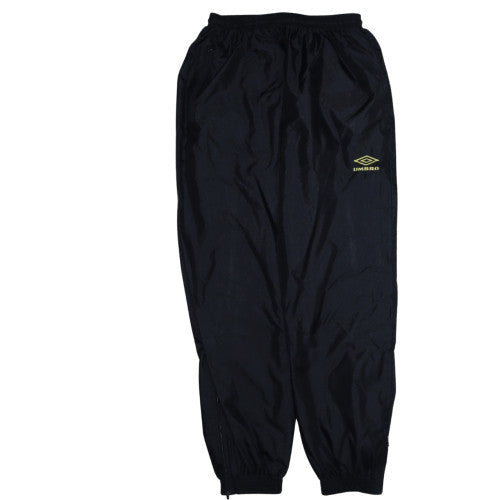 Umbro Men's Black Track Pants Size M Quick Dry Elastic Waist Sportswear