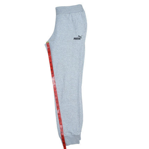 Puma Men's Grey Jogger Sweatpants S Regular Fit Elastic Waist