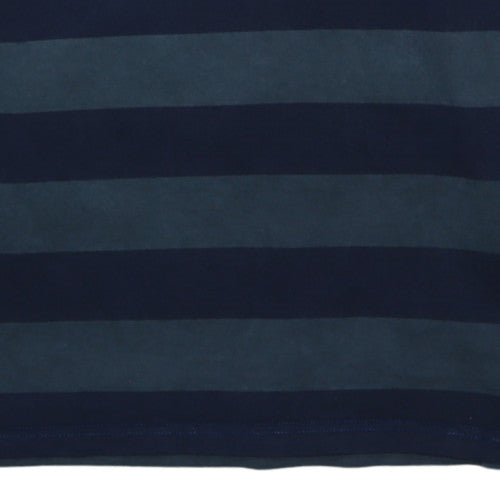 Ralph Lauren Men's Blue Striped Collared Long Sleeve Pullover Sweatshirt XL