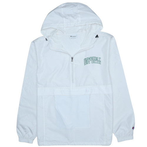 Champion Men's White Windbreaker S Farmington State College Jacket