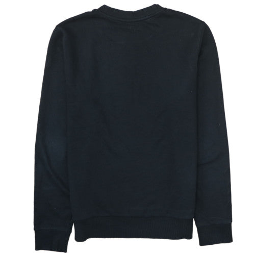 Calvin Klein Men's Black Cotton Logo Crew Neck Sweatshirt M