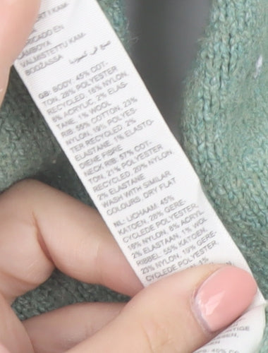 FatFace Women’s Green Fair Isle Crew Neck Jumper UK 12