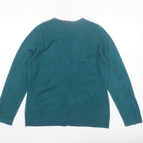 BHS Women’s Green Beaded Knit Cardigan Size 16