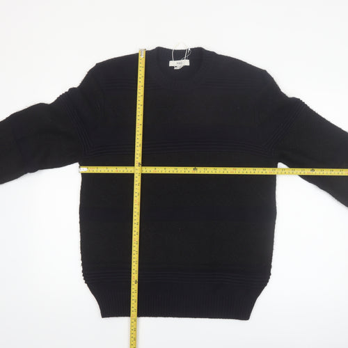 Marks and Spencer Men's Black M Regular Fit Knit Jumper