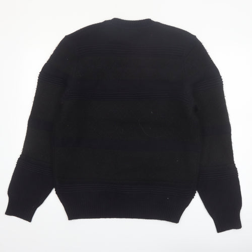 Marks and Spencer Men's Black M Regular Fit Knit Jumper