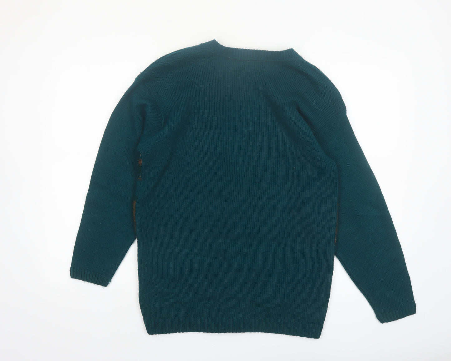 Norton McNaughton Men's Green Striped Cable Knit Cardigan M