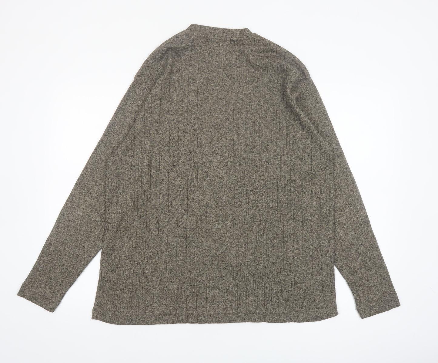 Pierre Cardin Men's Grey Cotton Blend Crew Neck Jumper Size M