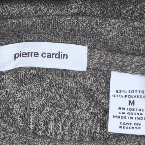 Pierre Cardin Men's Grey Cotton Blend Crew Neck Jumper Size M