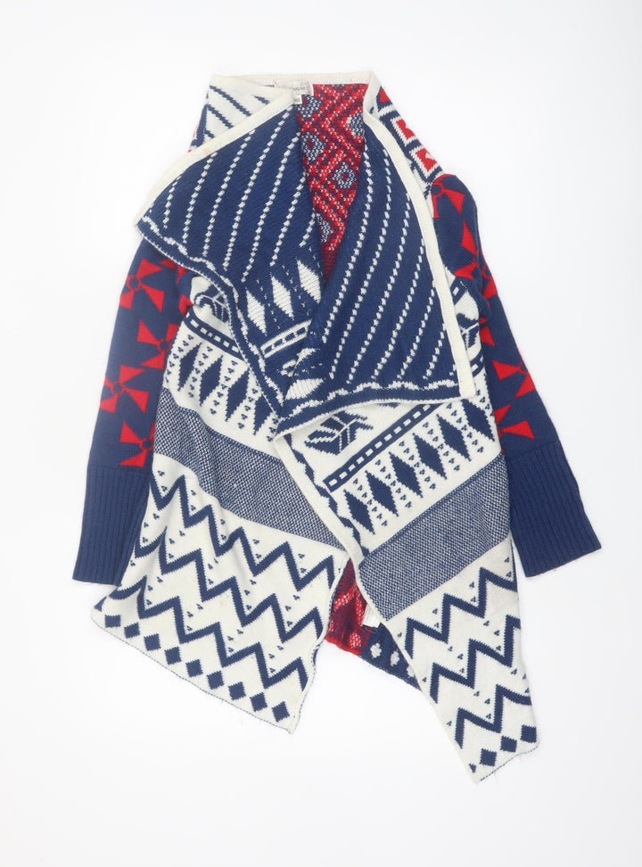 Knithouse Women’s Multicoloured Aztec Knit Open Cardigan One Size