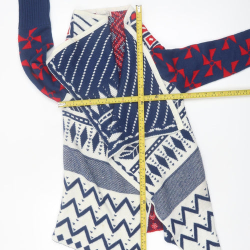 Knithouse Women’s Multicoloured Aztec Knit Open Cardigan One Size