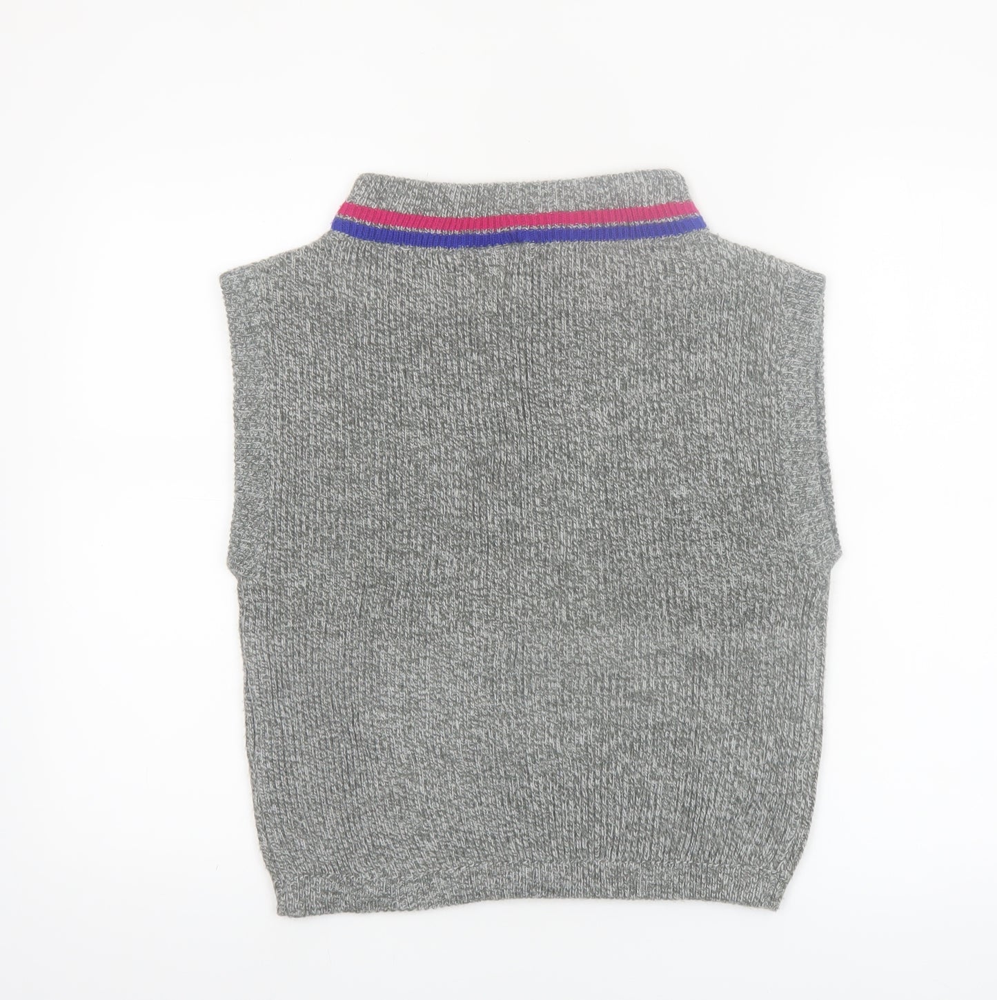 Santa Cruz Womens Grey Sleeveless Mock Neck Knit Vest S