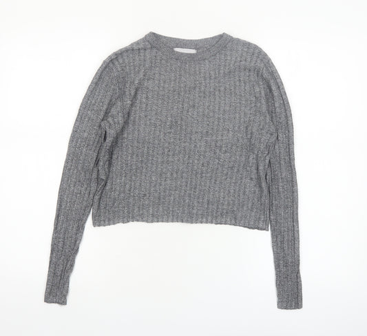 Red Herring Women's Grey Size 12 Crew Neck Knit Jumper