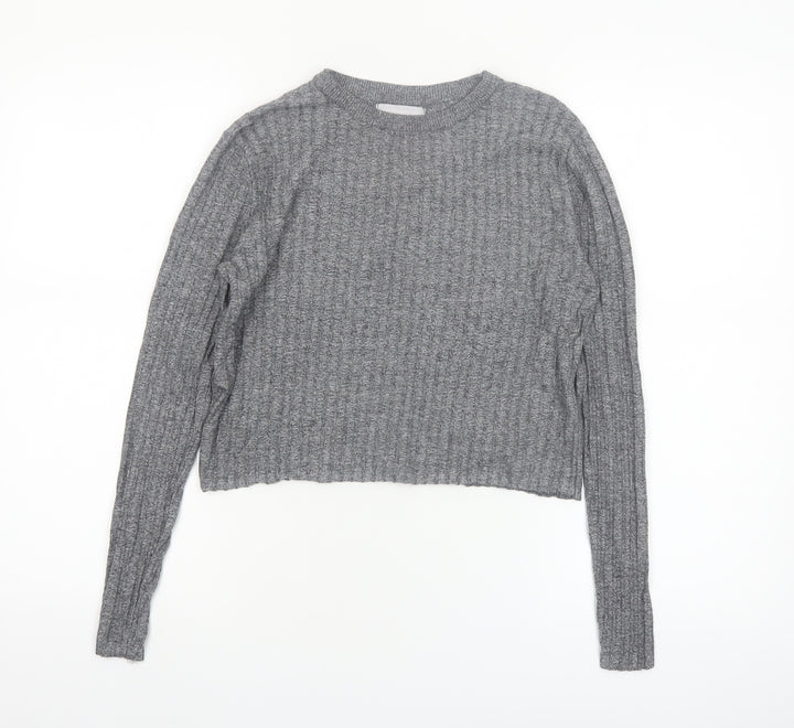 Red Herring Women's Grey Size 12 Crew Neck Knit Jumper