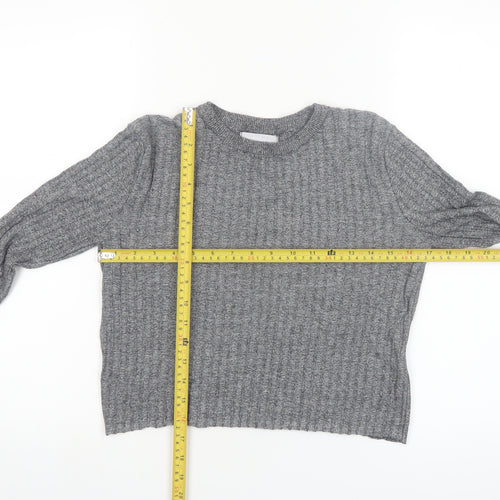 Red Herring Women's Grey Size 12 Crew Neck Knit Jumper