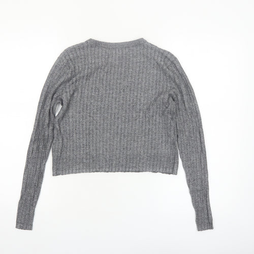 Red Herring Women's Grey Size 12 Crew Neck Knit Jumper