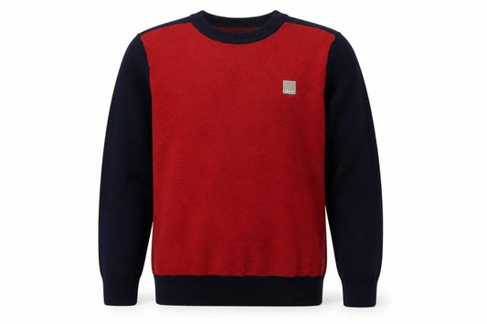 Bench Boys Red & Navy Crew Neck Cotton Pullover Jumper 13-14 Years