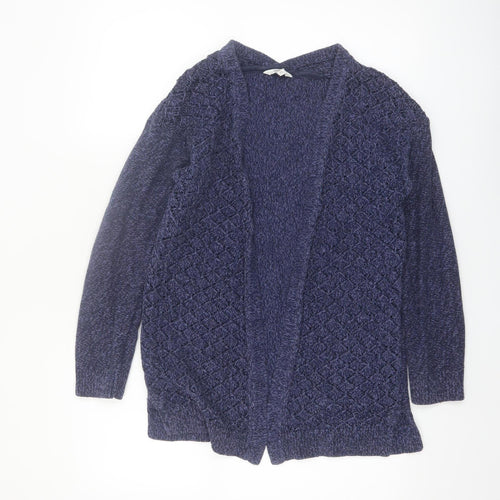 FatFace Women Blue Size 10 Cable Knit Open Cardigan