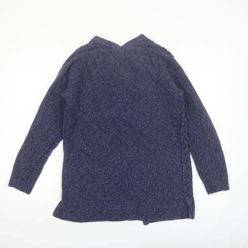 FatFace Women Blue Size 10 Cable Knit Open Cardigan