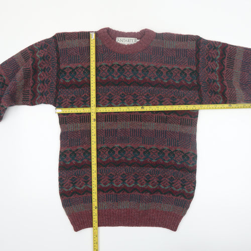 Antartex Men’s Multicoloured Wool Fair Isle Pullover Jumper S