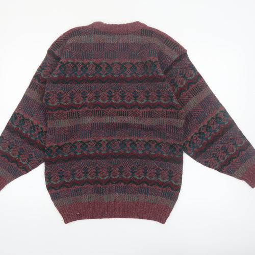 Antartex Men’s Multicoloured Wool Fair Isle Pullover Jumper S