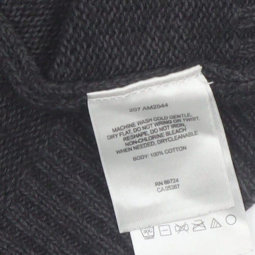 Columbia Men's Grey Cotton Crew Neck Knit Jumper Size L