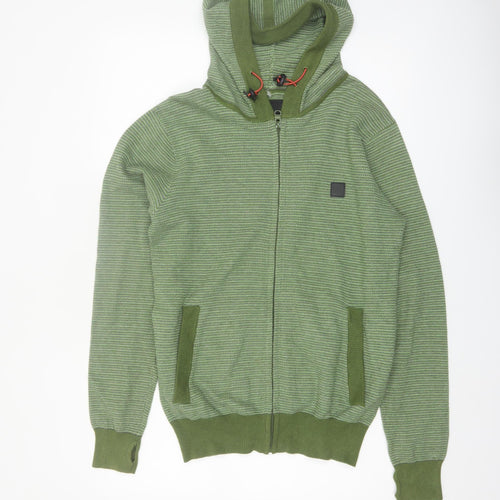 Bench Men's Green Full Zip Cotton Hoodie Size M