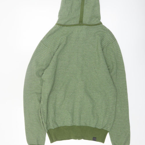 Bench Men's Green Full Zip Cotton Hoodie Size M
