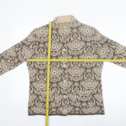 Stanfield Womens Beige Brown Wool Cardigan XL Button Front Knit
