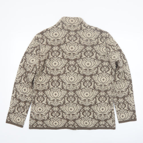 Stanfield Womens Beige Brown Wool Cardigan XL Button Front Knit
