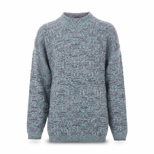 Green Mountain Men's Multicoloured XL Chunky Knit Retro Jumper