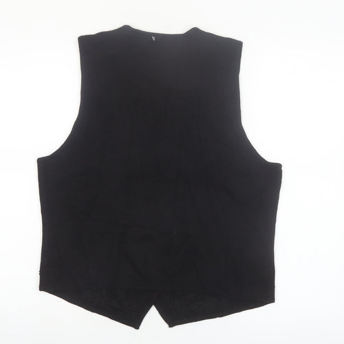 Chaus Women's Black Beaded Wool Blend Knit Vest L