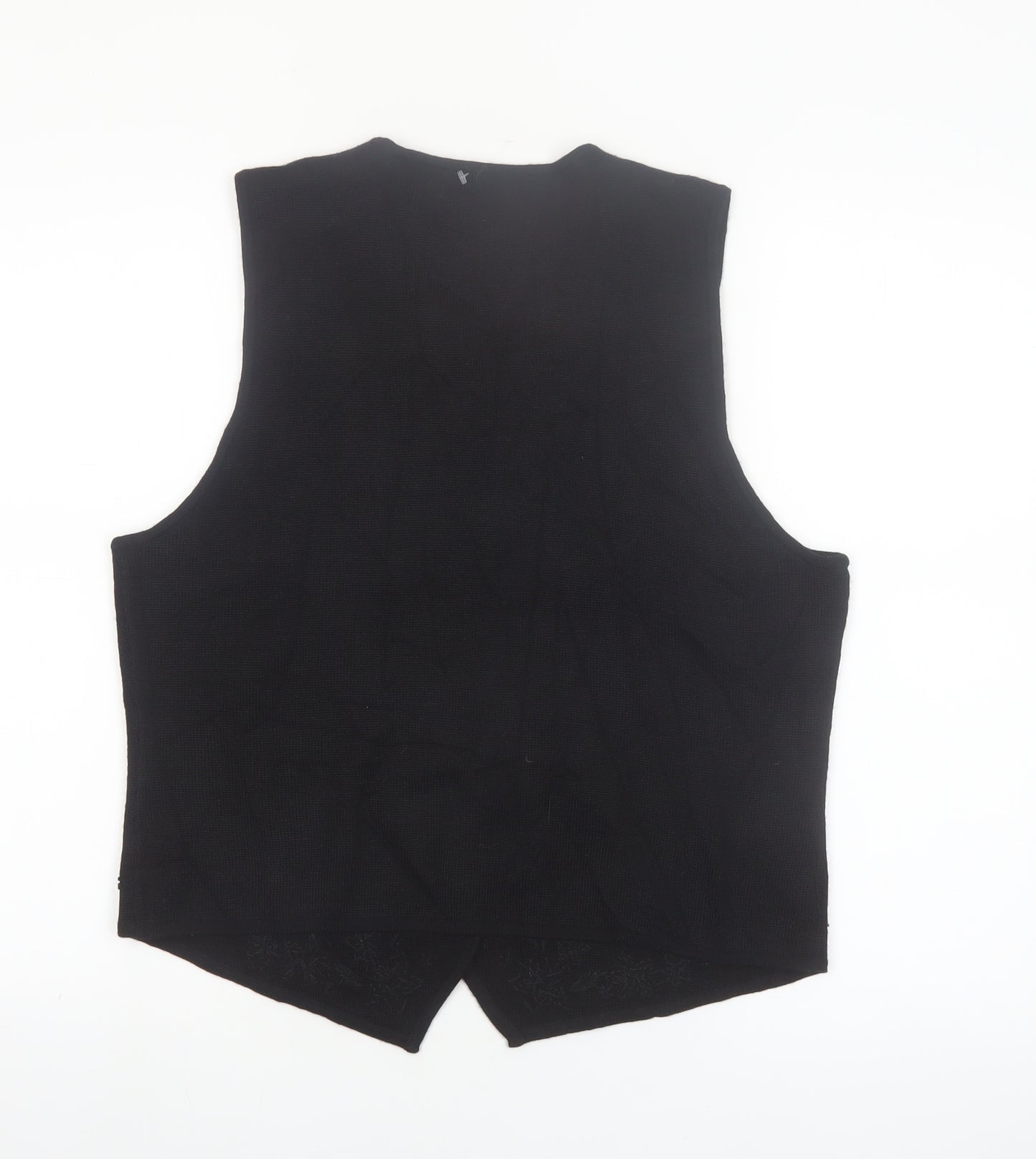 Chaus Women's Black Beaded Wool Blend Knit Vest L