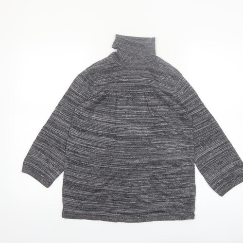 Style & Co Women’s Grey Roll Neck Petite Knit Jumper Size S