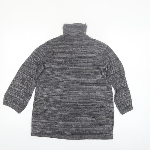 Style & Co Women’s Grey Roll Neck Petite Knit Jumper Size S