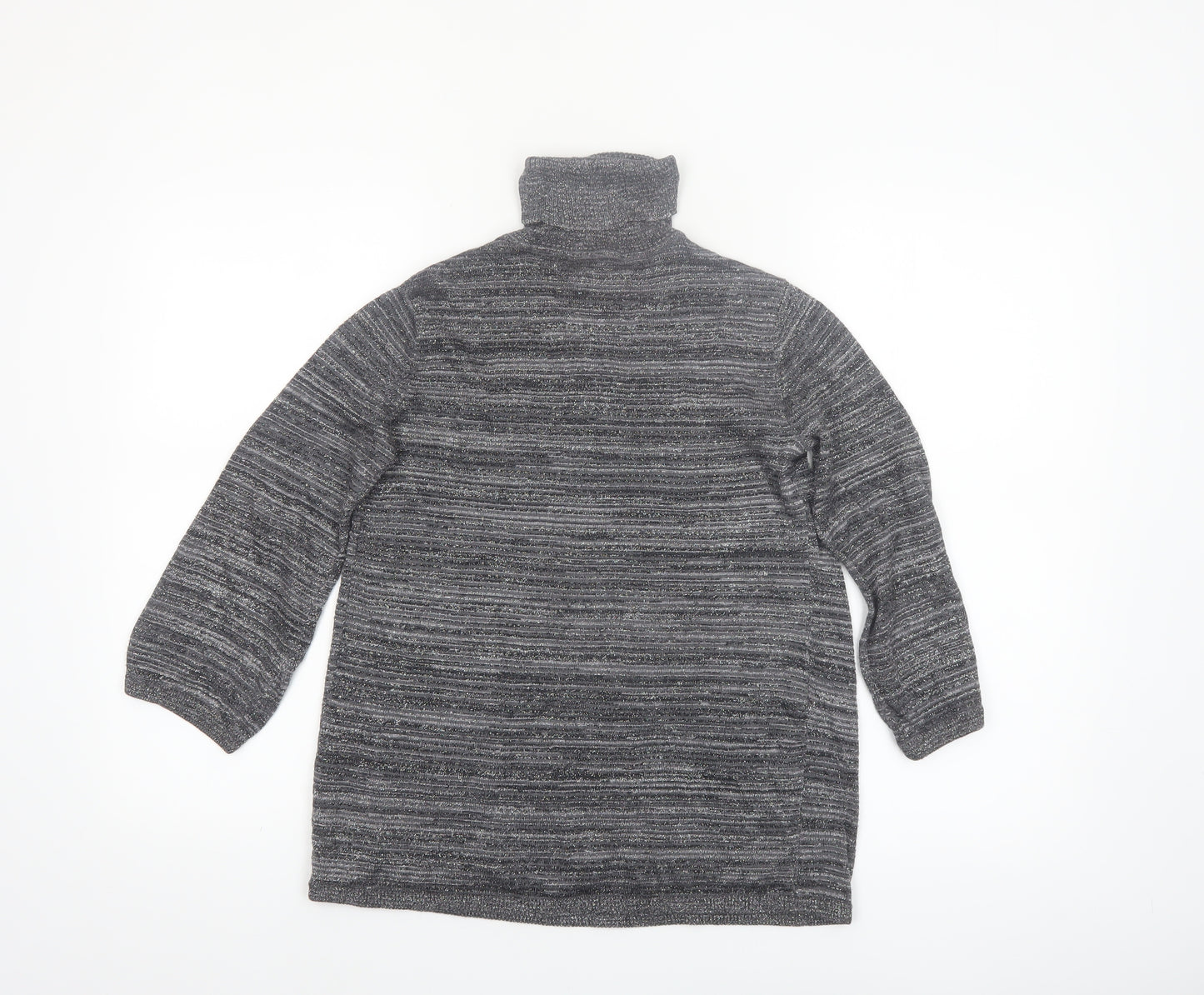 Style & Co Women’s Grey Roll Neck Petite Knit Jumper Size S