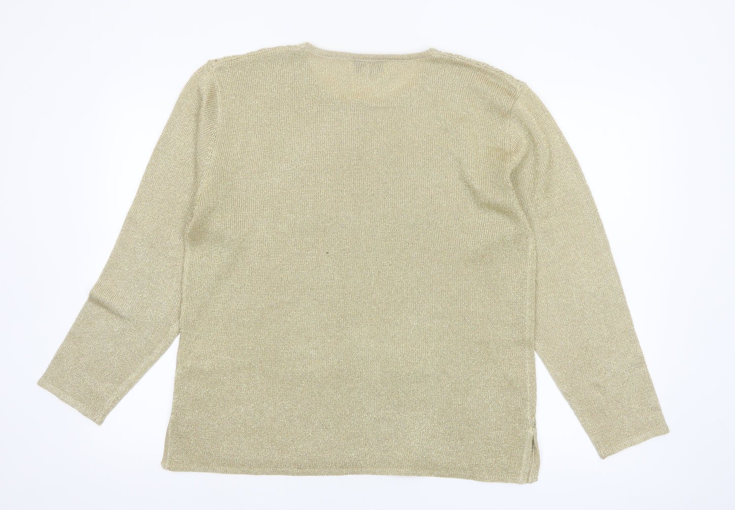 Style de Paris Women's Beige Knit Pullover Jumper Size M