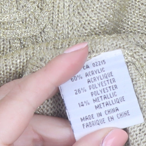 Style de Paris Women's Beige Knit Pullover Jumper Size M